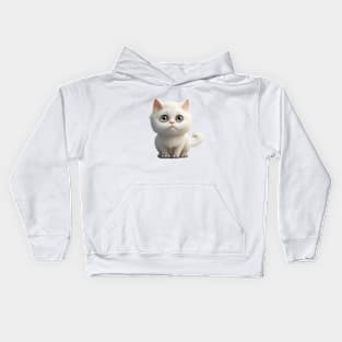 Cat Kitten Cute Adorable Humorous Illustration Kids Hoodie